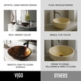 thumbnail image 2 of VIGO Giovanni Russet Brown Glass 17 in. L x 17 in. W x 6 in. H Round Vessel Bathroom Sink, 2 of 8