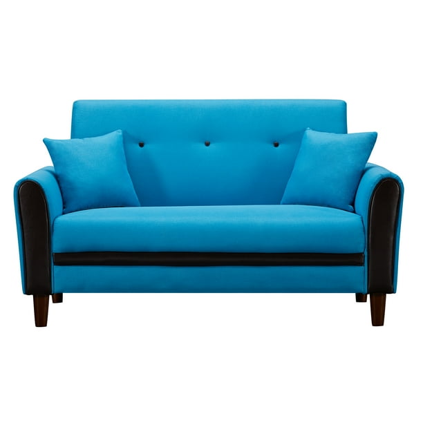 2103 2 3 Living Room Blue Sofa Walmart Com Walmart Com