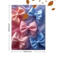 thumbnail image 3 of Qisvanset 12x16 Inch 2D Flat Framed Canvas Art, Pink Blue Bow Coquette Style Cute Wall Art Nursery Dorm Apartment Decor, 3 of 5