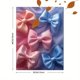 thumbnail image 3 of Qisvanset 12x16 Inch 2D Flat Framed Canvas Art, Pink Blue Bow Coquette Style Cute Wall Art Nursery Dorm Apartment Decor, 3 of 5