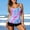 Purple, variant on QUNYINEY 2 Piece Womens Tankini Swimsuits Tummy Control Tie Dye Beach Swimwear High Waisted Crew Neck Modest Swimsuit Sets