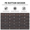 thumbnail image 3 of PARKWELL 2PCS Patio Wicker Ottoman Seat Foot Rest Side Table with Cushions for Indoor Outdoor,Gray, 3 of 8