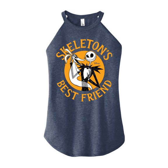 The Nightmare Before Christmas - Skeletons Best Friend - Juniors High Neck Tank Top