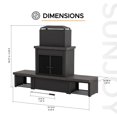 thumbnail image 4 of Sunjoy Cheminée à bois Cheminée d'extérieur en acier noir mat avec cheminée, porte-bûches, outil de cheminée et housse en PVC, 4 of 9