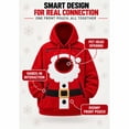 thumbnail image 6 of Pet Holder Hoodie,Christmas Oversized Hooded Sweatshirt with Front Carry Pocket for Small Cats and Dogs, Cozy Casual Long Sleeve Top, 6 of 6