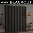 thumbnail image 2 of Eclipse Blackout Curtains, Darrell Thermaweave Grommet Extra Wide Curtains, Sliding Door Curtains 84 in x 100 in, Grey, Sold as a Single Curtain Panel, 2 of 8