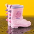 thumbnail image 2 of MEZZALL Kids Children Dinosaur Rain Boots Lightweight Boys Rain Boots Girls Mid Calf Export Water Outdoor Solid Color Shoes 2-8 Years Old Lovely Footwear, 2 of 9