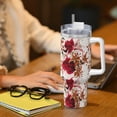 thumbnail image 6 of Pofeuu Lilies Flowers Print 40oz Ice Bully With Handle And Straw Stainless Steel Vacuum Insulated Cup And 2 In 1 Straw Lid, 6 of 8