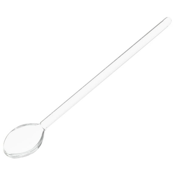 WINOMO Clear Glass Mixing Spoon for Home Use Portable Heatresistant and Reusable 6.3 inches