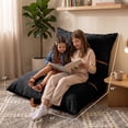 thumbnail image 2 of Big Joe Turnabout 3-in-1 Convertible Kids Bean Bag Chair, Black Licorice, 2 of 6