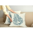 thumbnail image 2 of Ambesonne Anchor Throw Pillow Cover 2 Pack, Vintage Nautical Sea, 16", Blue Cream, 2 of 5