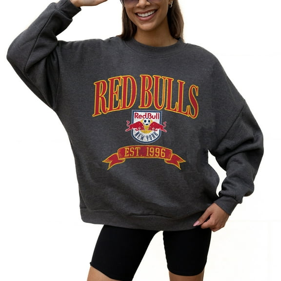Women's Gameday Couture Charcoal New York Red Bulls Seal The Deal Pullover Sweatshirt