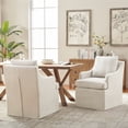 thumbnail image 5 of Vknow Furniture Minimalist Upholstered Dining Chair Ergonomic Comfort Dining Arm Chair for Dining Room, Living Room, Office,Cream, 5 of 9