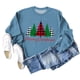 thumbnail image 2 of Camisas de Navidad para mujer, cuello redondo, patrón de árbol, fibra de poliéster suave, camiseta de manga larga para mujer, para fiesta, oficina, 2 of 5