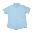thumbnail image 5 of Yuhangmm Mens Summer Shirts Classic Solid Short Sleeve Shirt For Casual Business Turn Down Collar Comfortable Summer Men Blue S, 5 of 6