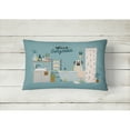 thumbnail image 2 of Carolines Treasures CK7438PW1216 White Mastiff Brindle in Bathtub Canvas Fabric Decorative Pillow 12H x16W multicolor, 2 of 4