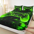 thumbnail image 3 of Manfei Chic Game Console Full Sheet Sets, Modern Video Game Sheet Set Full, Teenager Boys Girls Bed Sheets Set Full Size, Breathable Bedroom Decoration, 4pcs, 3 of 7