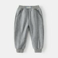 thumbnail image 2 of Otqutp Children Running Joggers Toddler Child Kids Baby Boys Girls Patchwork Fashion Solid Thick Warm Sport Pants Trousers, 2 of 8