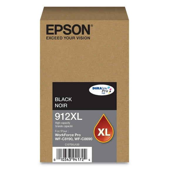 Epson® T912xl120 (912xl) Durabrite Pro High-yield , 5800 Page-yield, Black