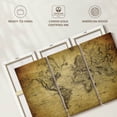 thumbnail image 6 of Elephant Stock Sepia World Map Wall Art - Horizontal Multi Panel Canvas - Living Room Wall Decor - Map Multi Panel - Yellow And Black Decor - 38" x 24", 6 of 8