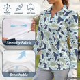 thumbnail image 6 of Jeiento Women's Fish Camo Golf Shirts, Long Sleeve Outdoor Leisure Tops, V Neck Moisture Wicking Quick Dry Sun Protection Top for Fishing, Daily Wear and Outdoor Sports, 6 of 7
