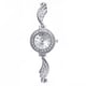 thumbnail image 1 of 1pc Moda Mujer Brazalete Brazalete Reloj Rhinestone Wing Quartz Watch (Plata), 1 of 5