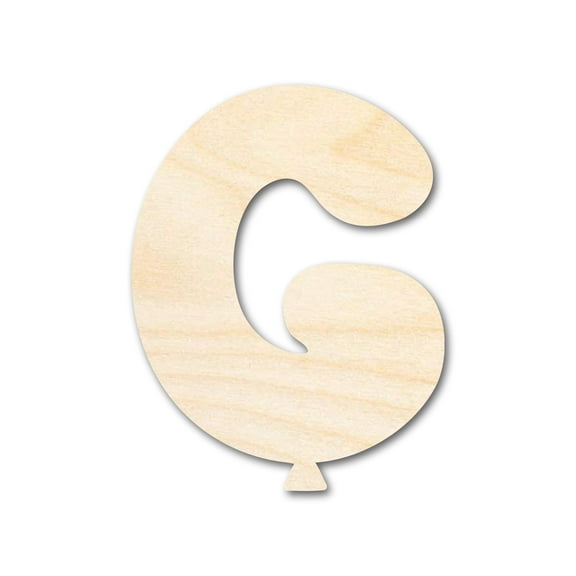 Unfinished Wood Balloon Letter G Shape 30" / 3/4"