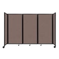 thumbnail image 1 of "Versare Room Divider 360 Portable Wall Partition | 3 Panels Wide | 8'6" x 6' Latte Fabric Panels", 1 of 7
