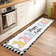 thumbnail image 2 of Runner Rug 2'x6', Happy Easter Washable Non-Slip Hallway Runner Rugs, Cute Lovely Colorful Rabbits Black White Plaid Bedside Rugs Floor Mats Carpet Runners for Kitchen Bathroom Laundry Room, 2 of 8