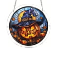 thumbnail image 2 of 8.9 Inches Halloween/Autumn-themed Puzzle Suncatcher, DIY Acrylic Stained Glass Style Window Hanging Decor, Sun Catcher Puzzle Gift for Women, Mom, Grandma, Wife, Garden Lovers, 2 of 9