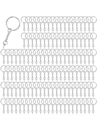 Split Key Ring with Chain and Open Jump Ring 1 Inch Key Chain