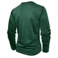 thumbnail image 4 of Resicozy Men's Henley Shirts Long Sleeve T-Shirts Casual Fashion Pullover Shirt Soft Stretch Basic Tees Fall Tops Dark Green M, 4 of 6
