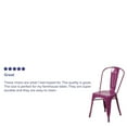 thumbnail image 2 of Commercial Grade 4 Pack Purple Metal Indoor-Outdoor Stackable Chair, 2 of 9