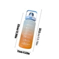 thumbnail image 3 of Portable 2 Liter Water Bottle With Handle For Gym And Travel - Large Motivational Time Marker Water Jug, Leak Proof, Gradient Matte Plastic Cup, 3 of 6