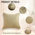 thumbnail image 3 of AUQ 2Pcs Decorative Pillow Covers Smooth Zipper Pillow Covers 16X16 Soft and Cozy Cushion Covers Style1, 3 of 7