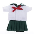 thumbnail image 4 of Mini conjuntos de uniformes japoneses Yotijar Reemplazo de accesorios Muñeca Verde, 4 of 10