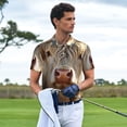 thumbnail image 4 of Salouo Adorable Flower Field Cow for Men's Short Sleeve Polo Shirts,Polo Shirts for Men Performance Short Sleeve Golf Shirt Athletic Casual Collared T-Shirt-Small, 4 of 8