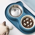 thumbnail image 4 of Dog Slow Feeder Dog Water and Food Bowls Stainless Steel Bowls Non Slip Anti Skid Pet Puppys and Kitties Dishes for Small Medium(9.2"*15",Yellow), 4 of 8