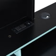 thumbnail image 5 of Full Size Wood Loft Bed with Power Outlet & USB/Type-C Ports, Integrated Cable Management, and RGB Light, Blue, 5 of 23