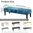 thumbnail image 7 of FKELYI Blue Peacock Print Dining Bench Cover Anti-Dust Bench Slipcover Stretch Fabric Furniture Protector Cover with Elastic Band for Living Room Bedroom, 7 of 7