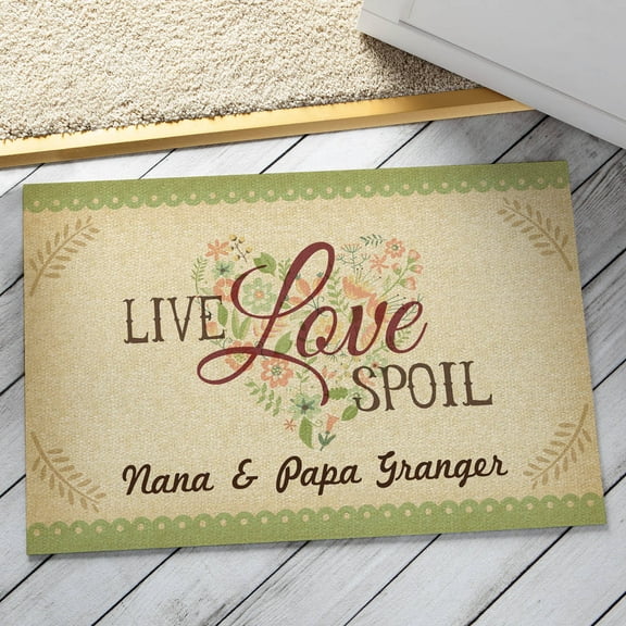 Personalized Doormat - Live, Love, Spoil