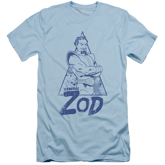 Superman Vintage Zod Adult 30/1 T-Shirt Light Blue