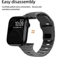 thumbnail image 4 of Sport Bands Compatible with Apple Watch Ultra Band 49mm 45mm 44mm 42mm 41mm 40mm 38mm,Men Women Soft Silicone Waterproof Strap for iWatch Series 8 7 6 5 4 3 2 SE Ultra (42/44/45/49mm, Dark Gray), 4 of 15