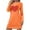 Orange, variant on Annhoo Womens Cute Dresses Long Sleeve Crewneck Print Graphic Pullover Oversize Pajama Valentine's Day Clothes