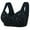 02-Black, variant on MINTREUS Women's Front Button Closure Bra Comfort Full-coverage Bra Senior Front-Closing Wirefree Bra