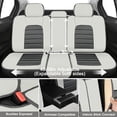 thumbnail image 7 of Fit for HONDA CIVIC 2009 Seat Cover, Faux Leather 5 Seats Full Set With Lumbar Support Non-slip, Gray and White Car Seat Covers, 4-Door Sedans Only, Upgrade the Car's Interior, 7 of 7