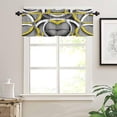 thumbnail image 6 of Kitchen Window Valances, Modern White Round Abstract Rod Pocket Valance Small Window Treatment for Bedroom, Yellow Valances for Windows Tier Curtain,1 Panel, 54x18inch, 6 of 6