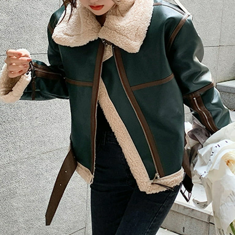 double faced jacket green