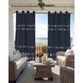 thumbnail image 3 of Rustic Botanical Blackout Curtains 96 Inch Length 2 Panels Set, Japanese Herb on Black Simple Art Full Shading Curtains for Windows, Blackout Curtains for Bedroom Living Room 52"x96", 3 of 8
