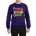 thumbnail image 2 of Wild Bobby Respect Our Queens Black Pride Unisex Crewneck Graphic Sweatshirt, Purple, XX-Large, 2 of 5